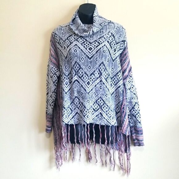 Mossimo Cowl Neck Poncho Sweater Sz small - Picture 1 of 7